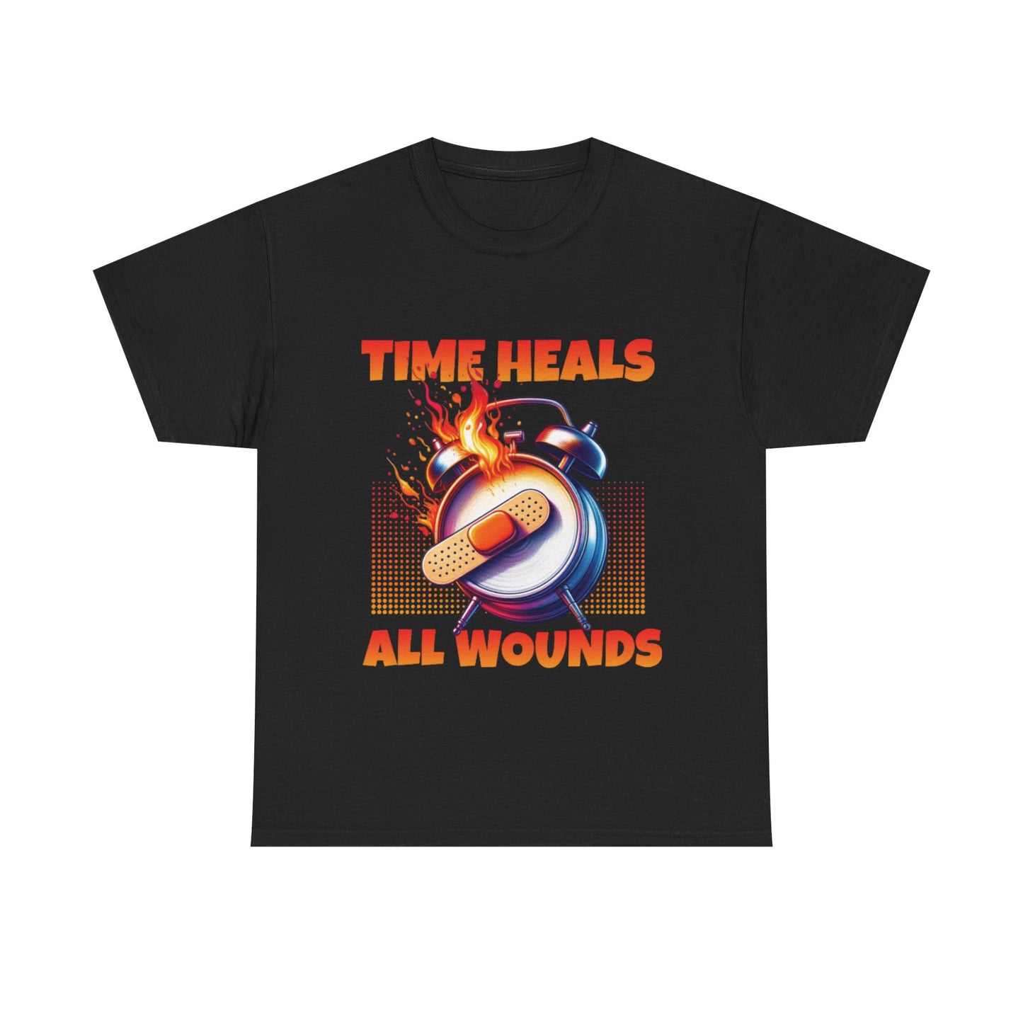 Unisex Time Heals Shirt: Orange