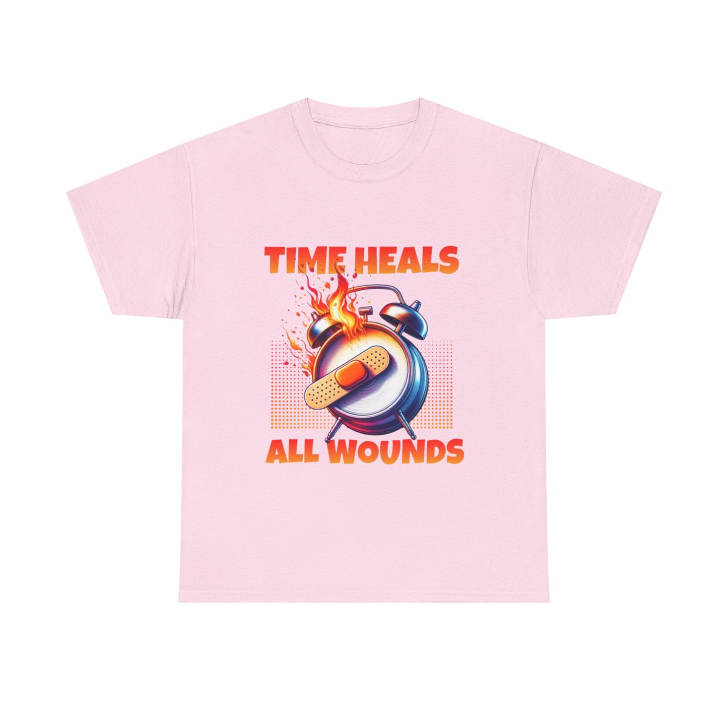 Unisex Time Heals Shirt: Orange