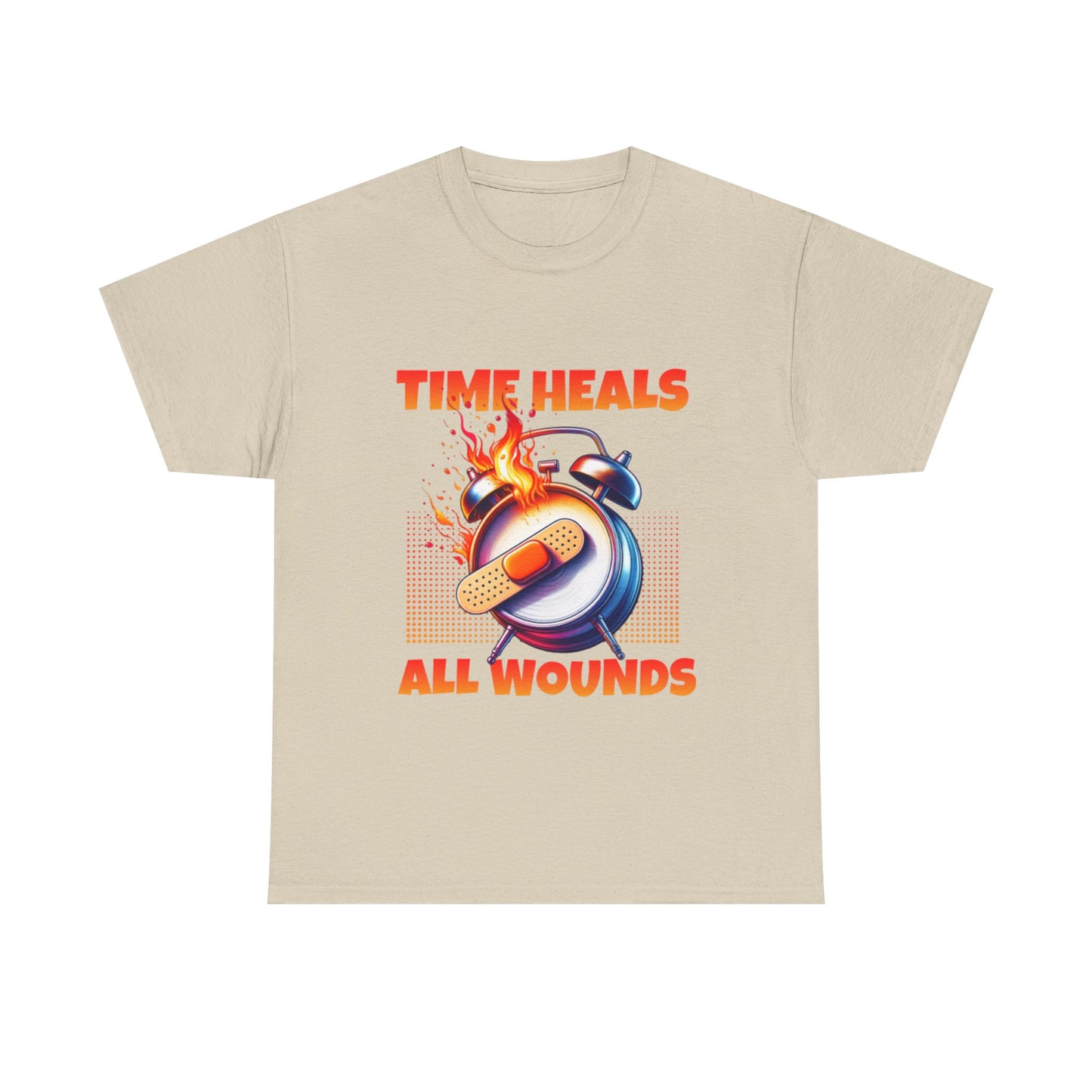 Unisex Time Heals Shirt: Orange