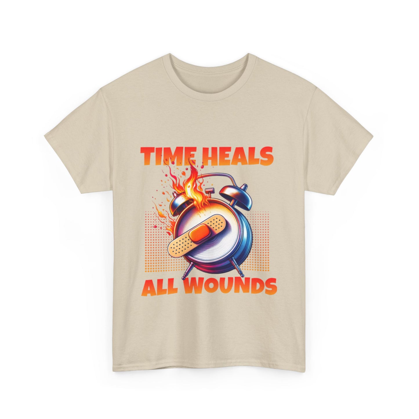 Unisex Time Heals Shirt: Orange