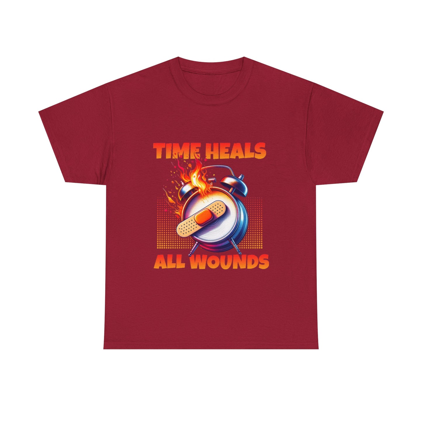 Unisex Time Heals Shirt: Orange