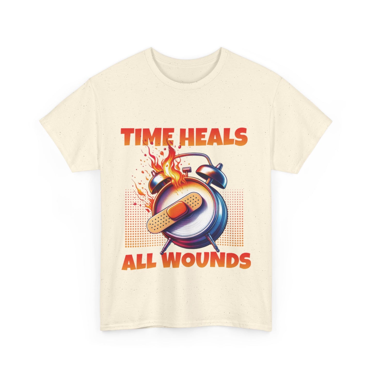Unisex Time Heals Shirt: Orange