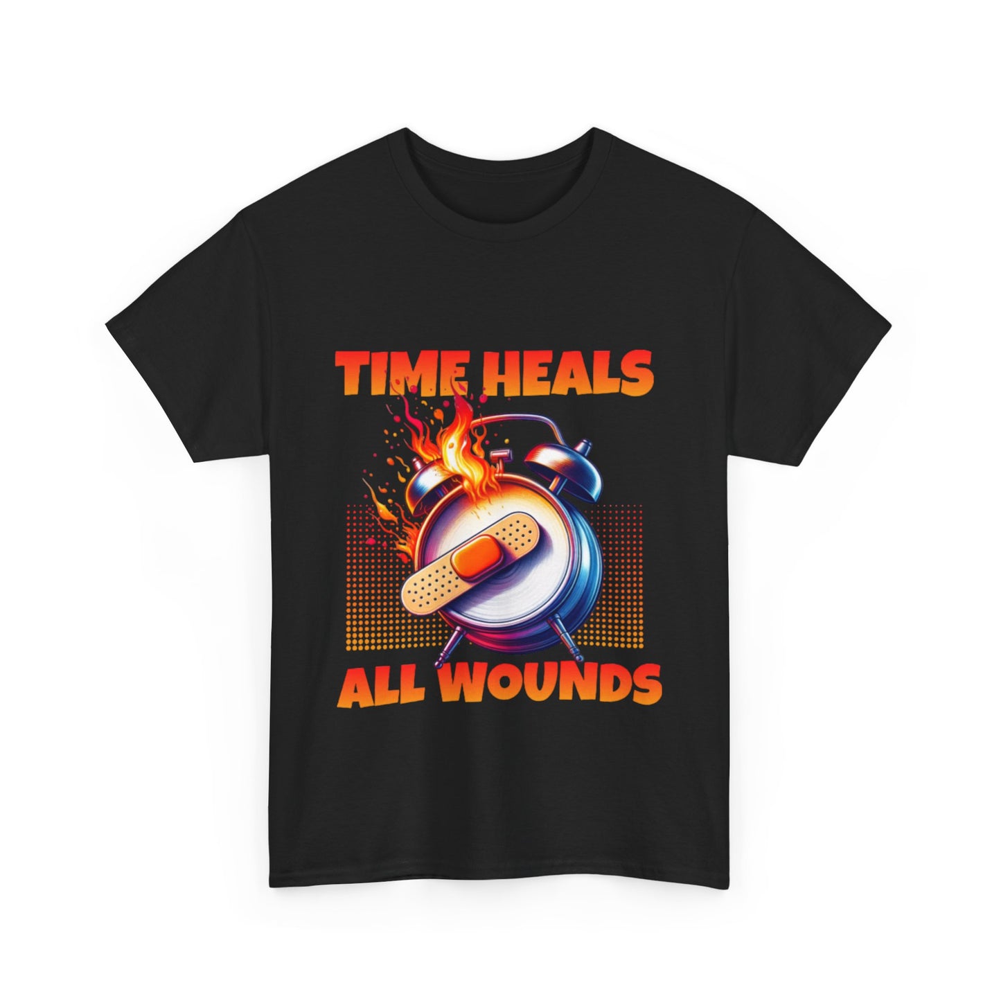 Unisex Time Heals Shirt: Orange