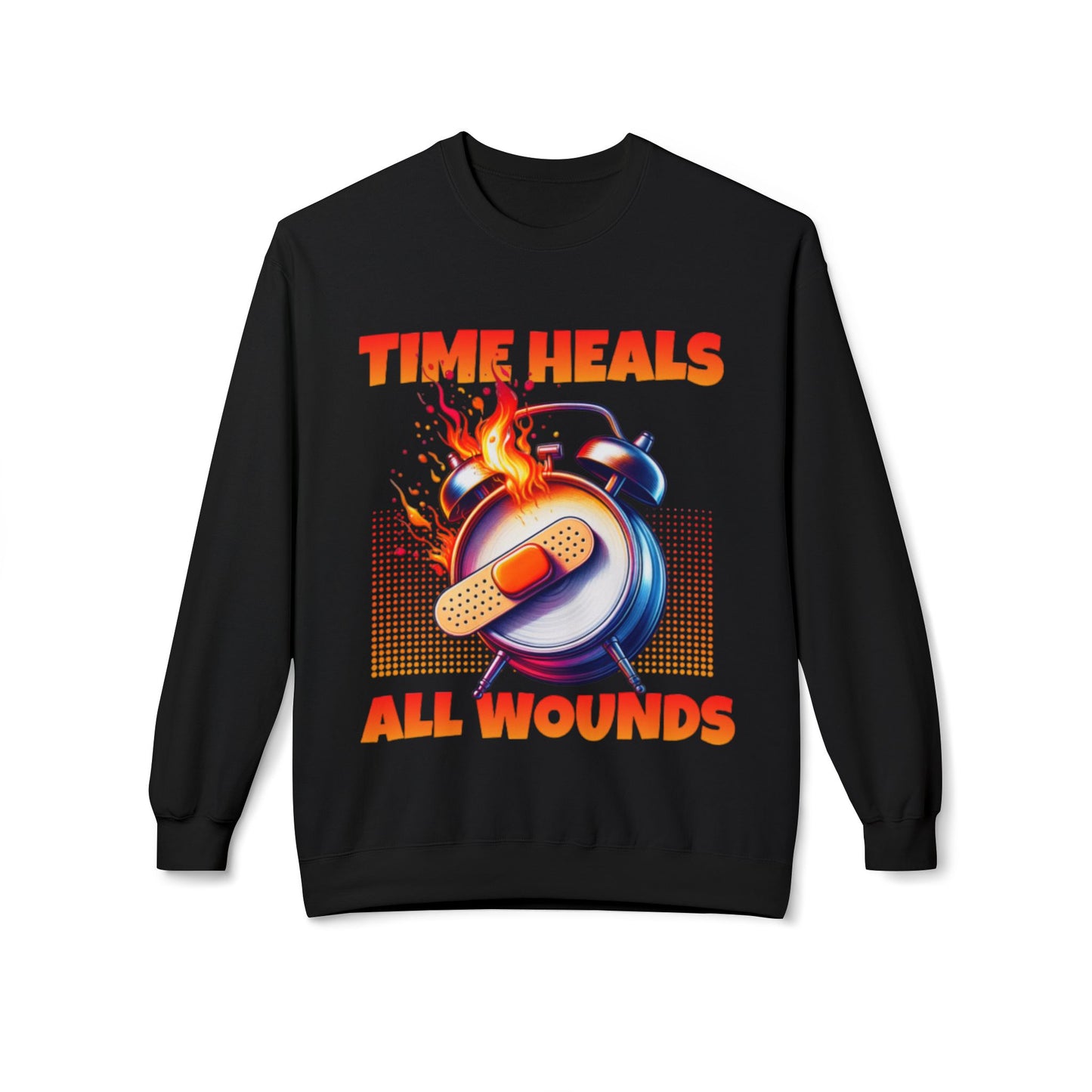 Unisex Time Heals Softstyle Sweatshirt: Orange