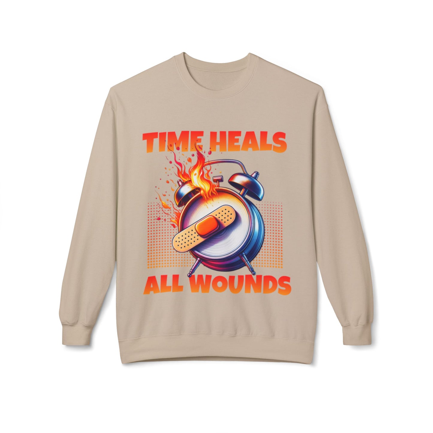 Unisex Time Heals Softstyle Sweatshirt: Orange