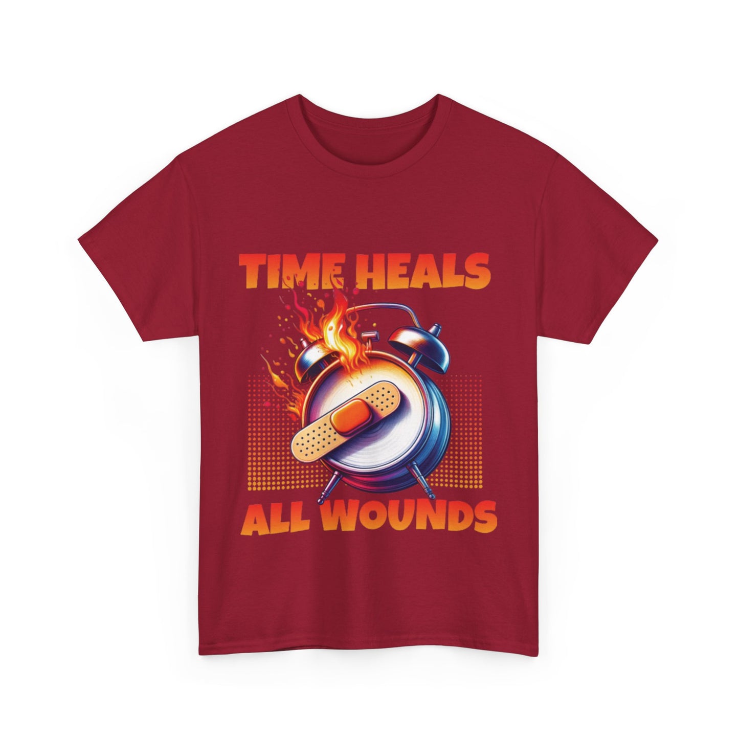 Unisex Time Heals Shirt: Orange