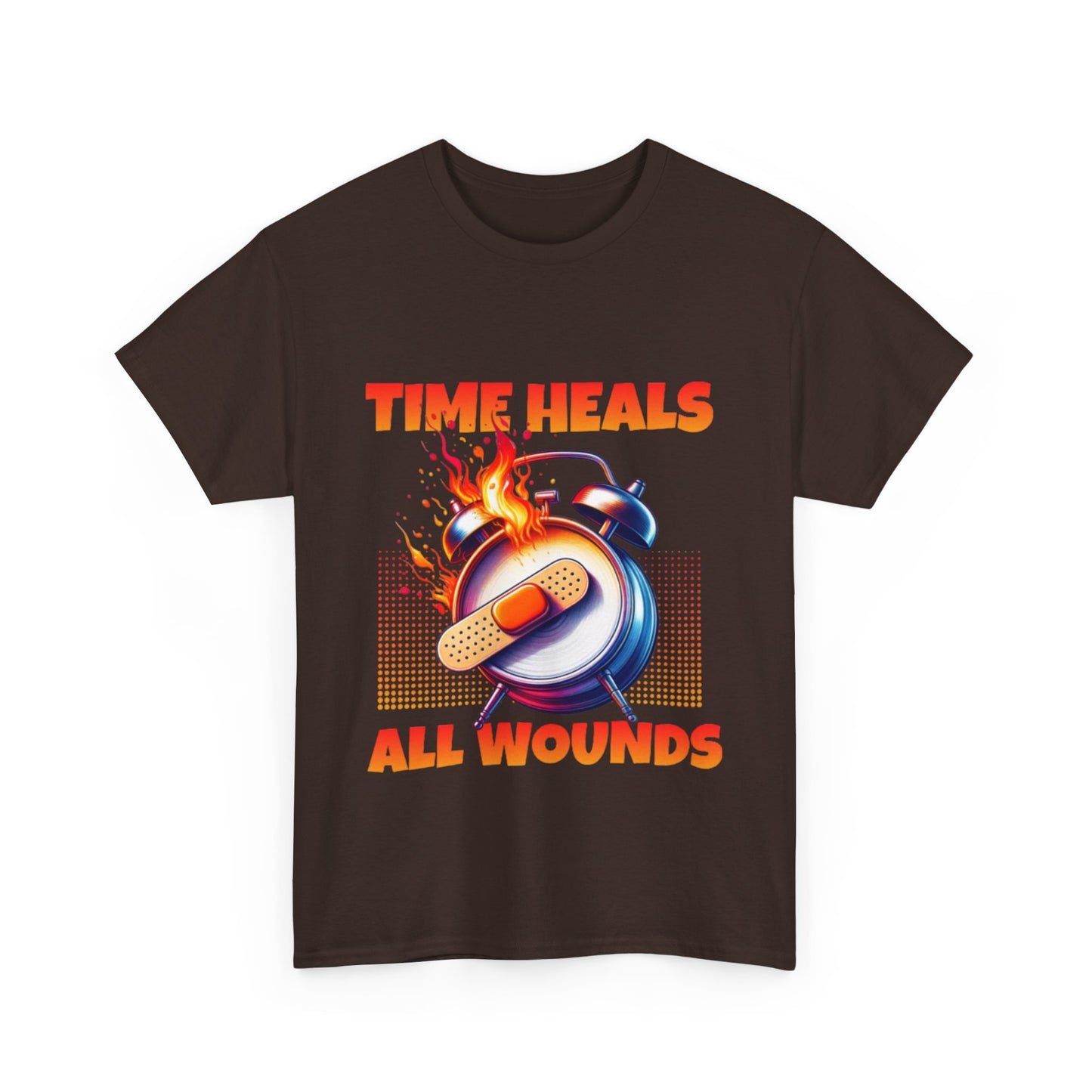 Unisex Time Heals Shirt: Orange