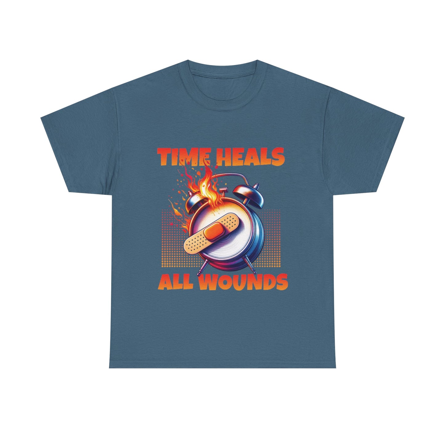 Unisex Time Heals Shirt: Orange