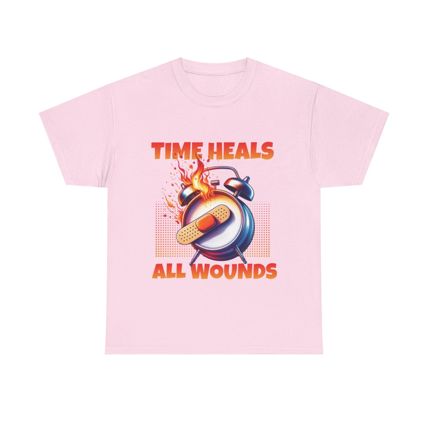 Unisex Time Heals Shirt: Orange