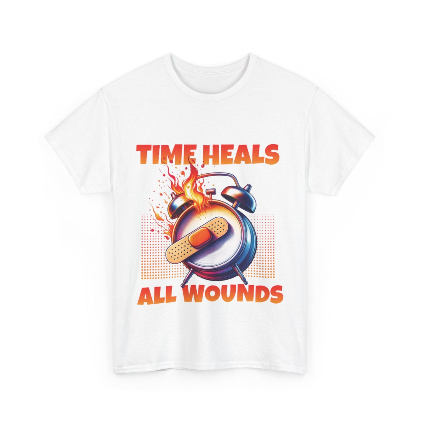 Unisex Time Heals Shirt: Orange