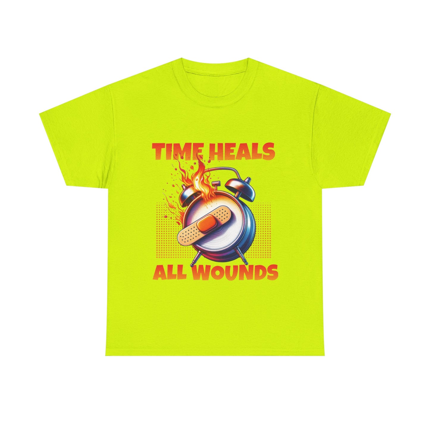 Unisex Time Heals Shirt: Orange