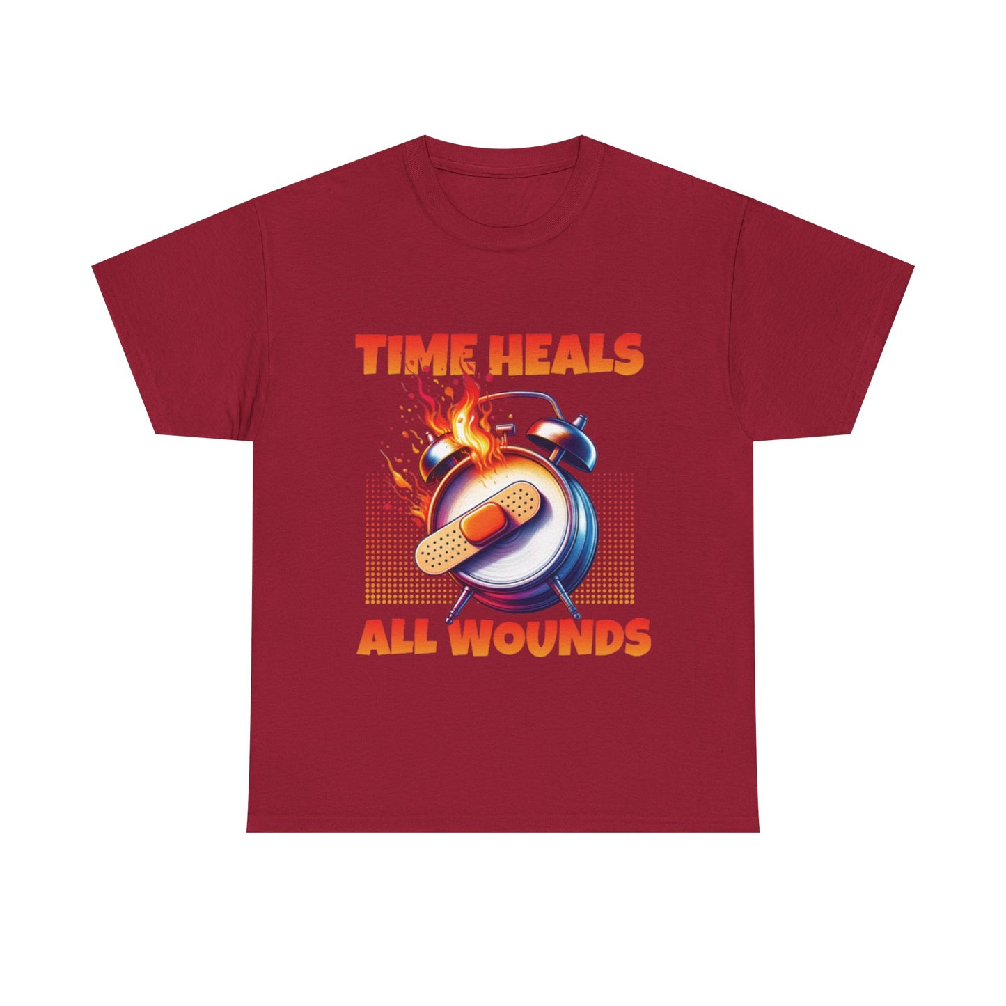 Unisex Time Heals Shirt: Orange