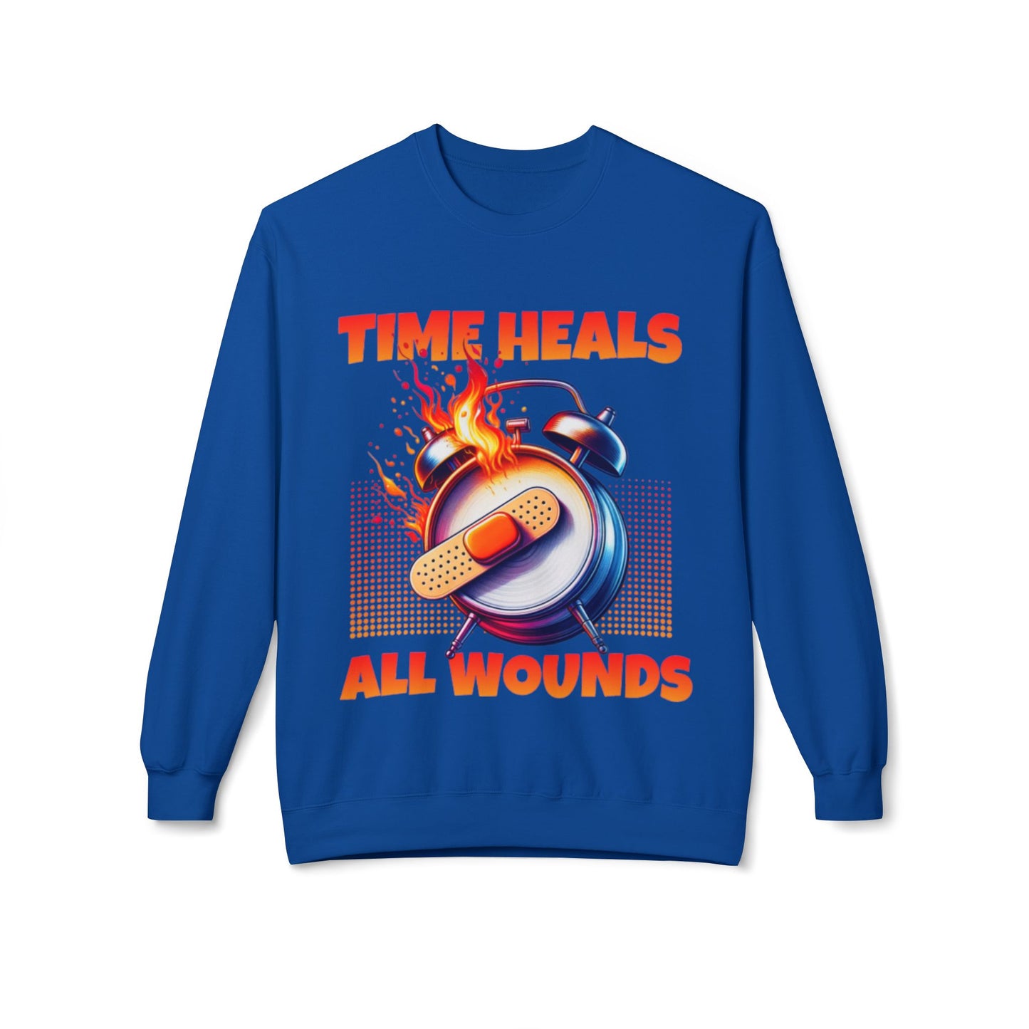 Unisex Time Heals Softstyle Sweatshirt: Orange
