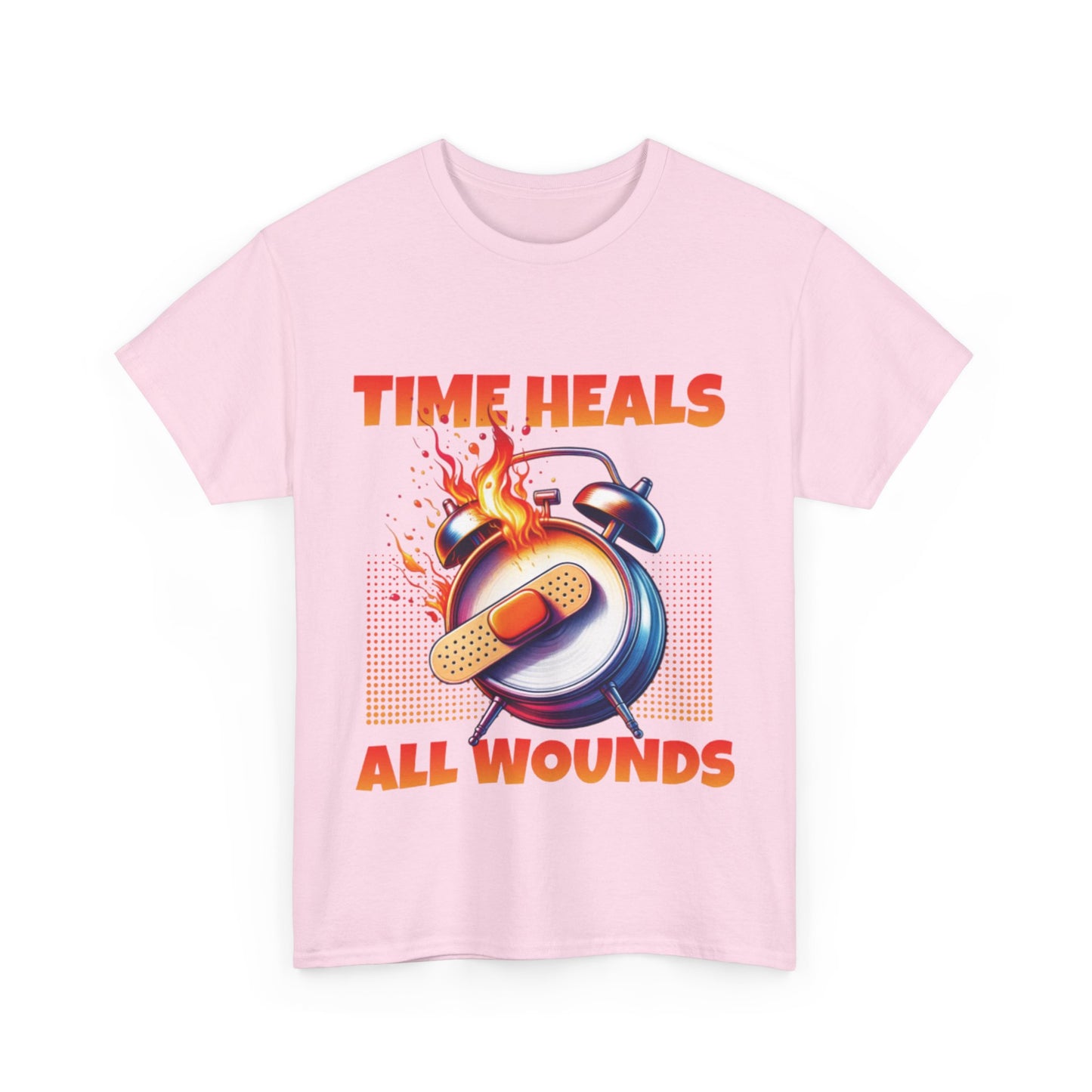 Unisex Time Heals Shirt: Orange