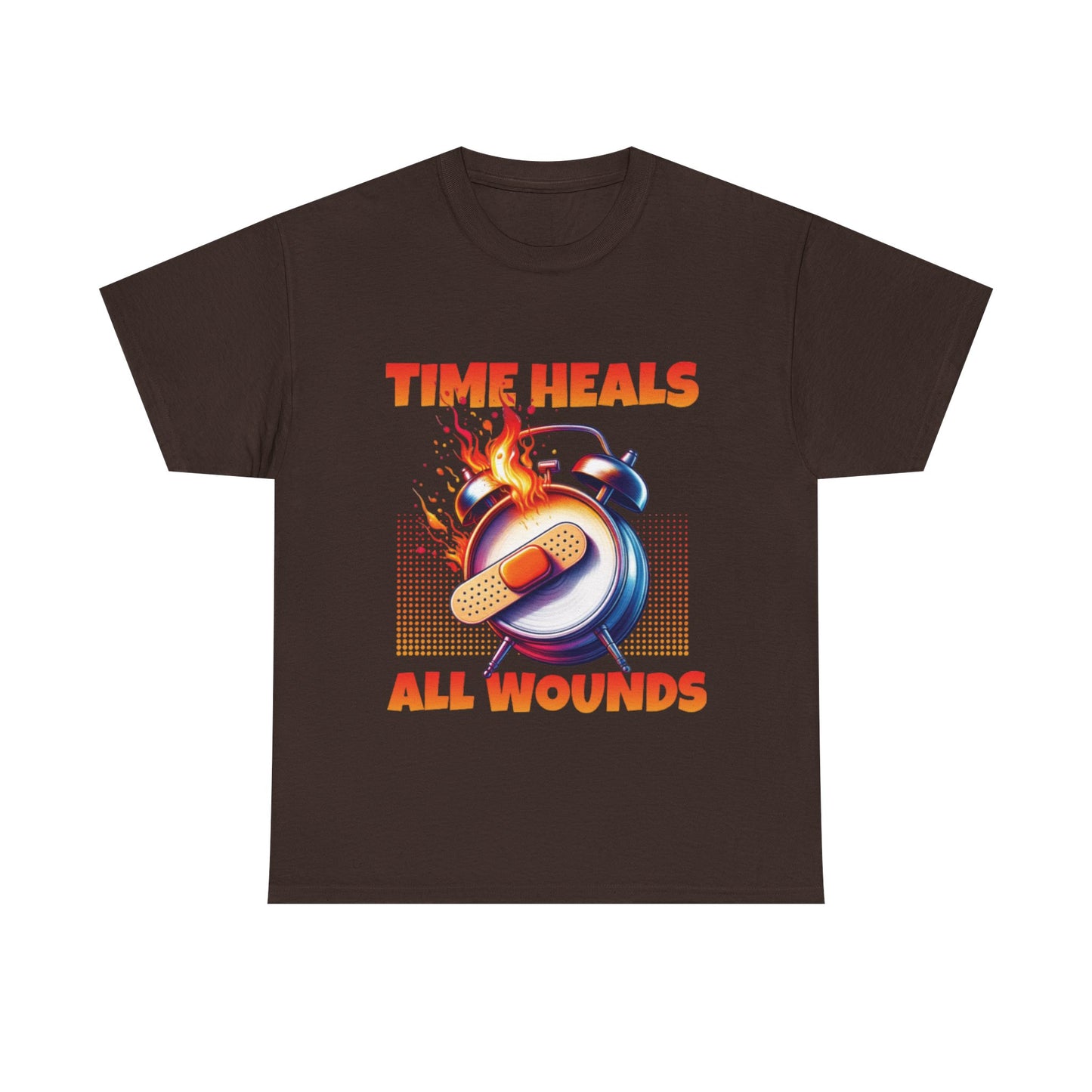 Unisex Time Heals Shirt: Orange