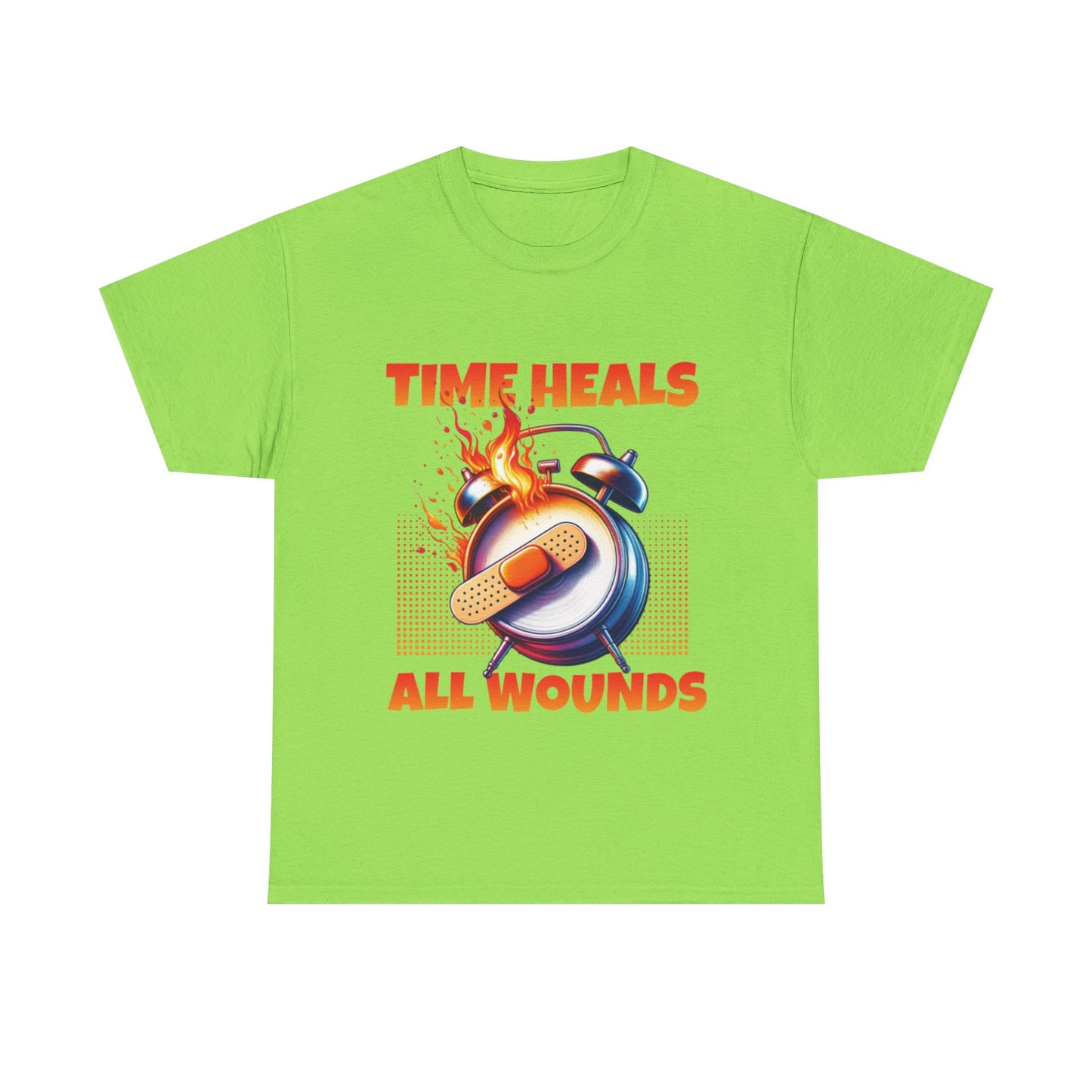 Unisex Time Heals Shirt: Orange