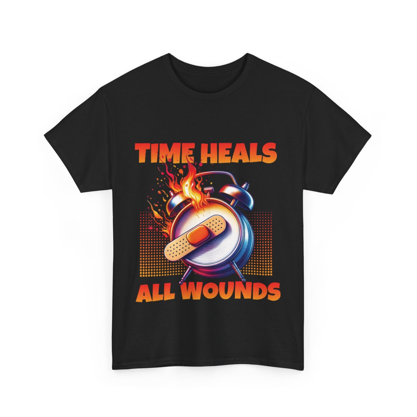 Unisex Time Heals Shirt: Orange