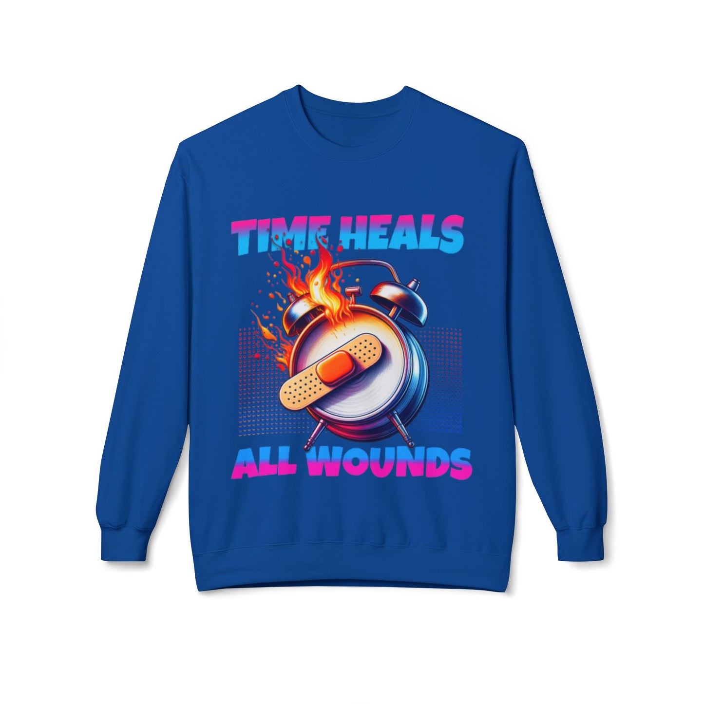 Unisex Time Heals Softstyle Sweatshirt: Pink