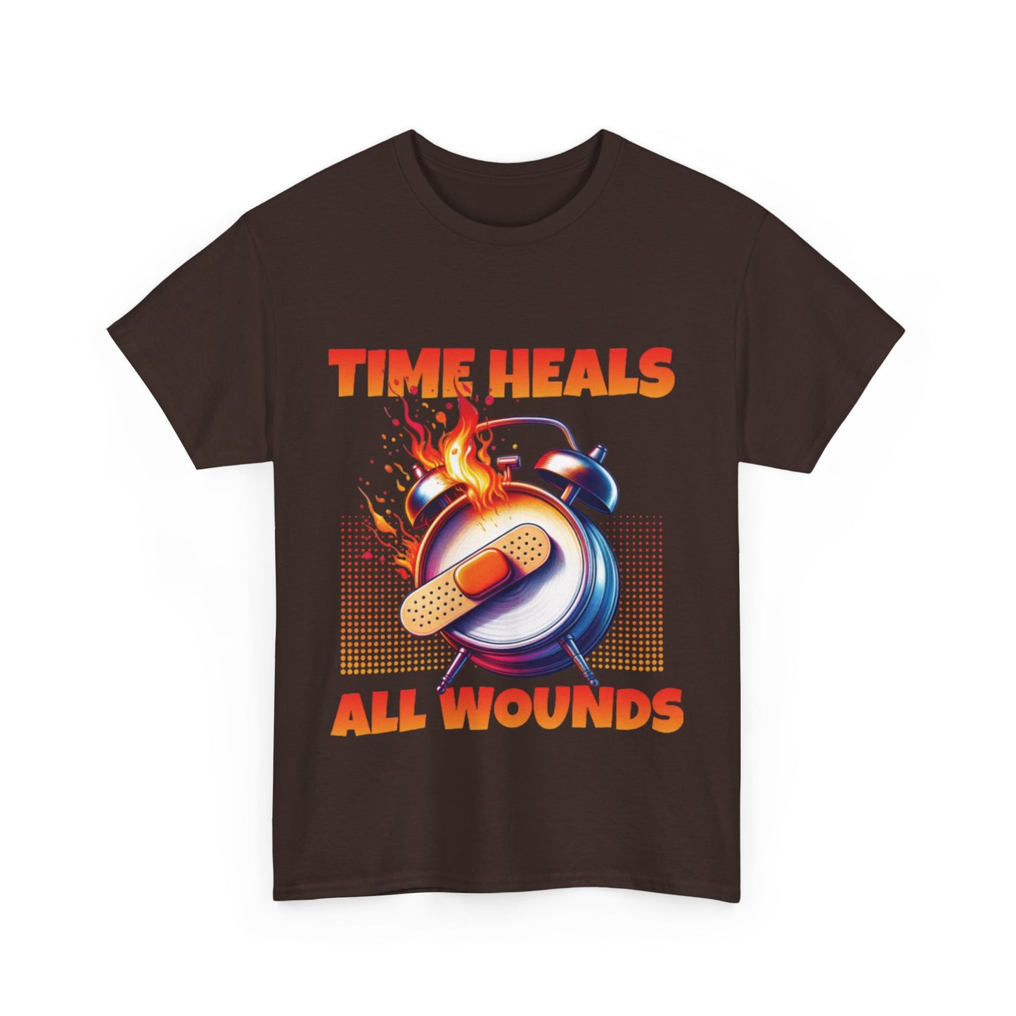 Unisex Time Heals Shirt: Orange