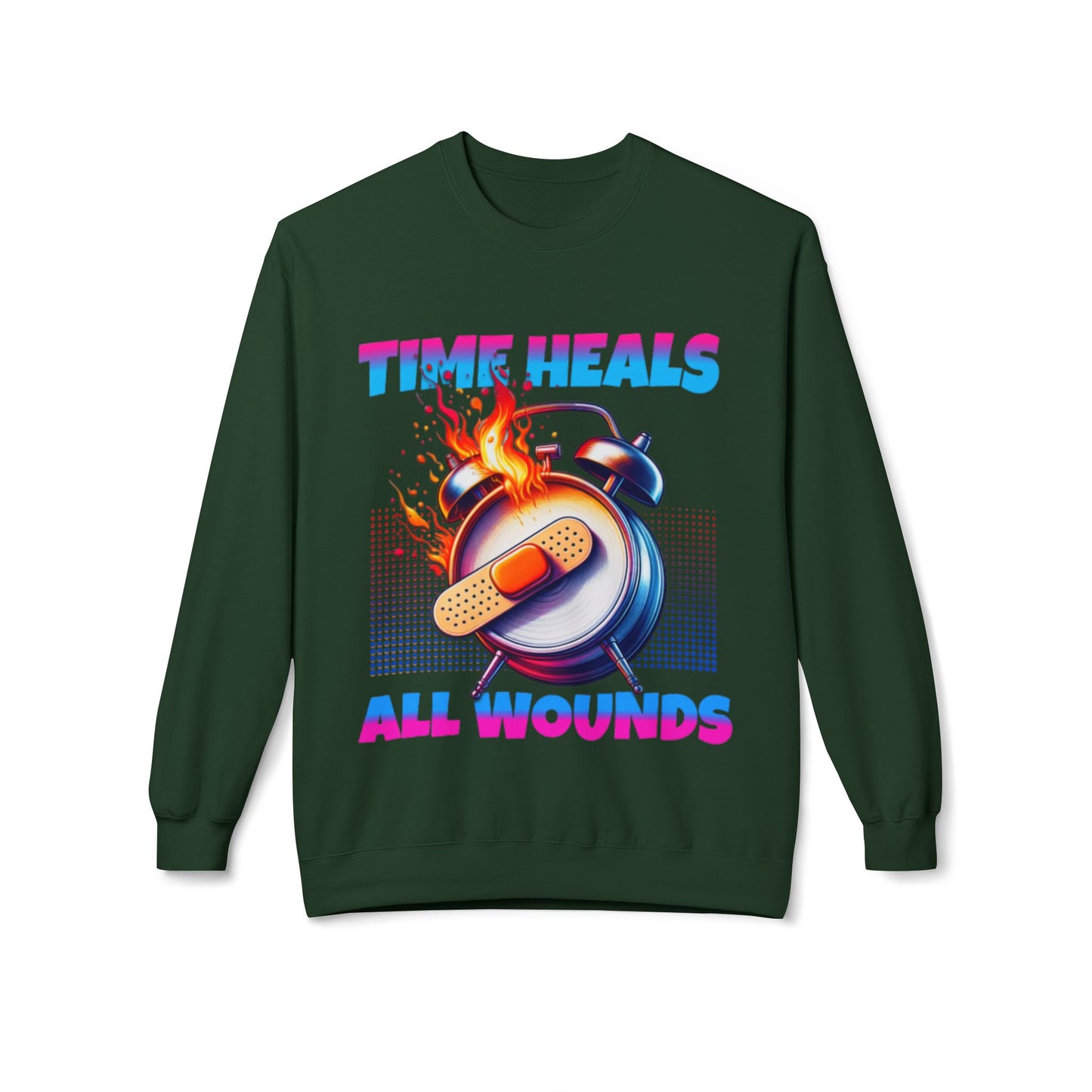 Unisex Time Heals Softstyle Sweatshirt: Pink