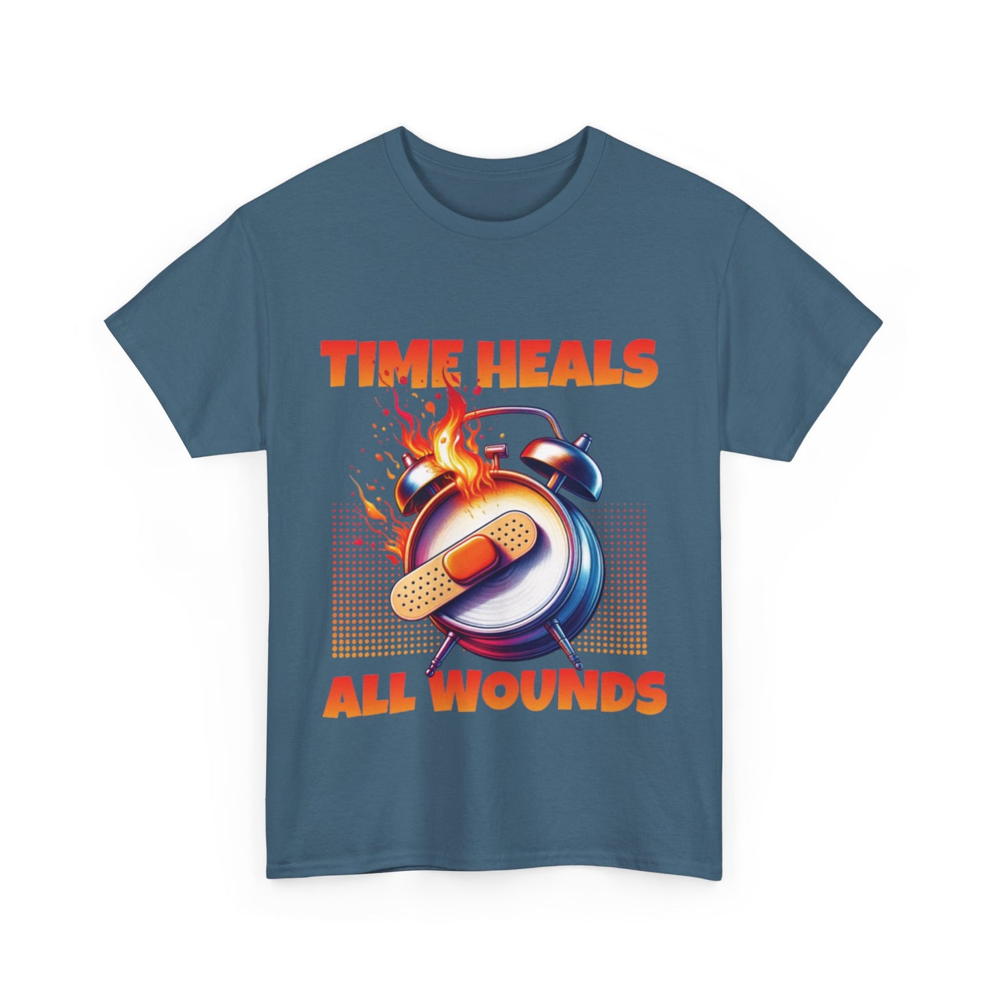 Unisex Time Heals Shirt: Orange