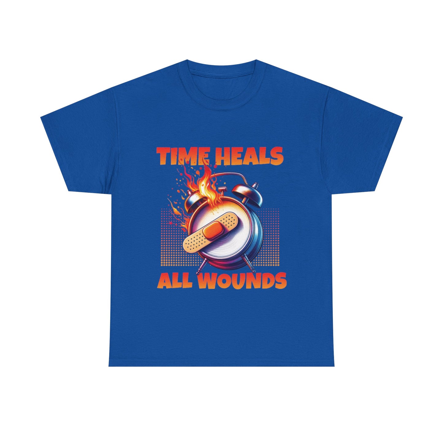 Unisex Time Heals Shirt: Orange