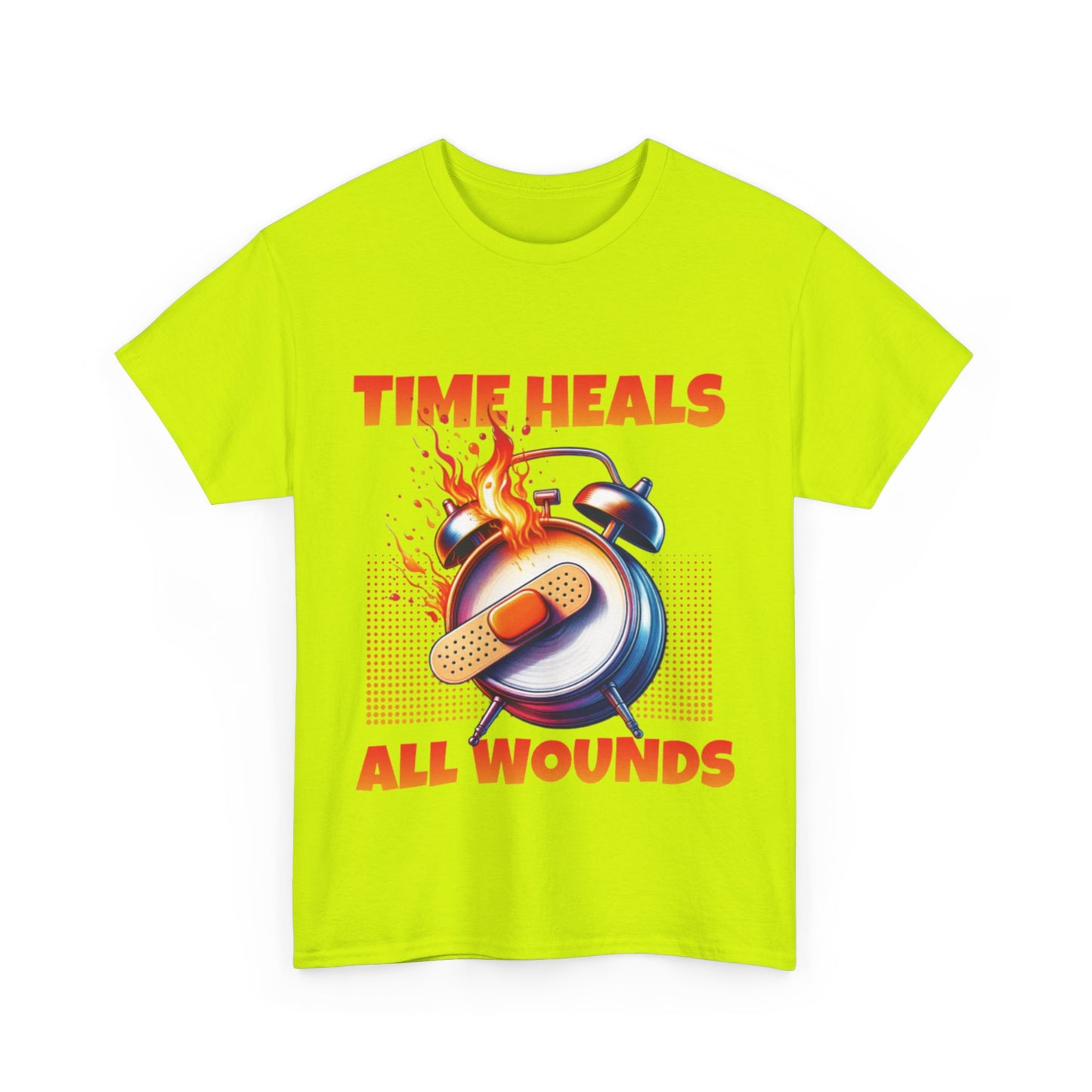 Unisex Time Heals Shirt: Orange