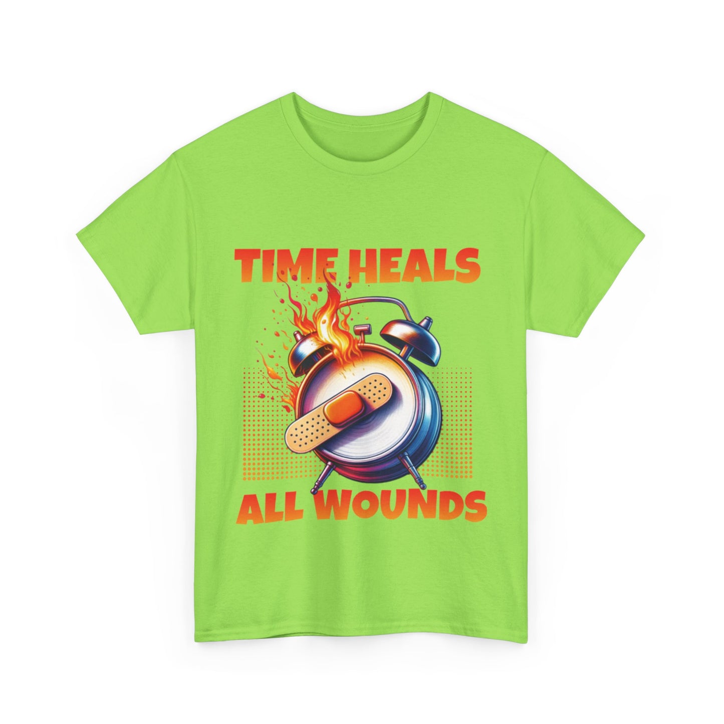 Unisex Time Heals Shirt: Orange