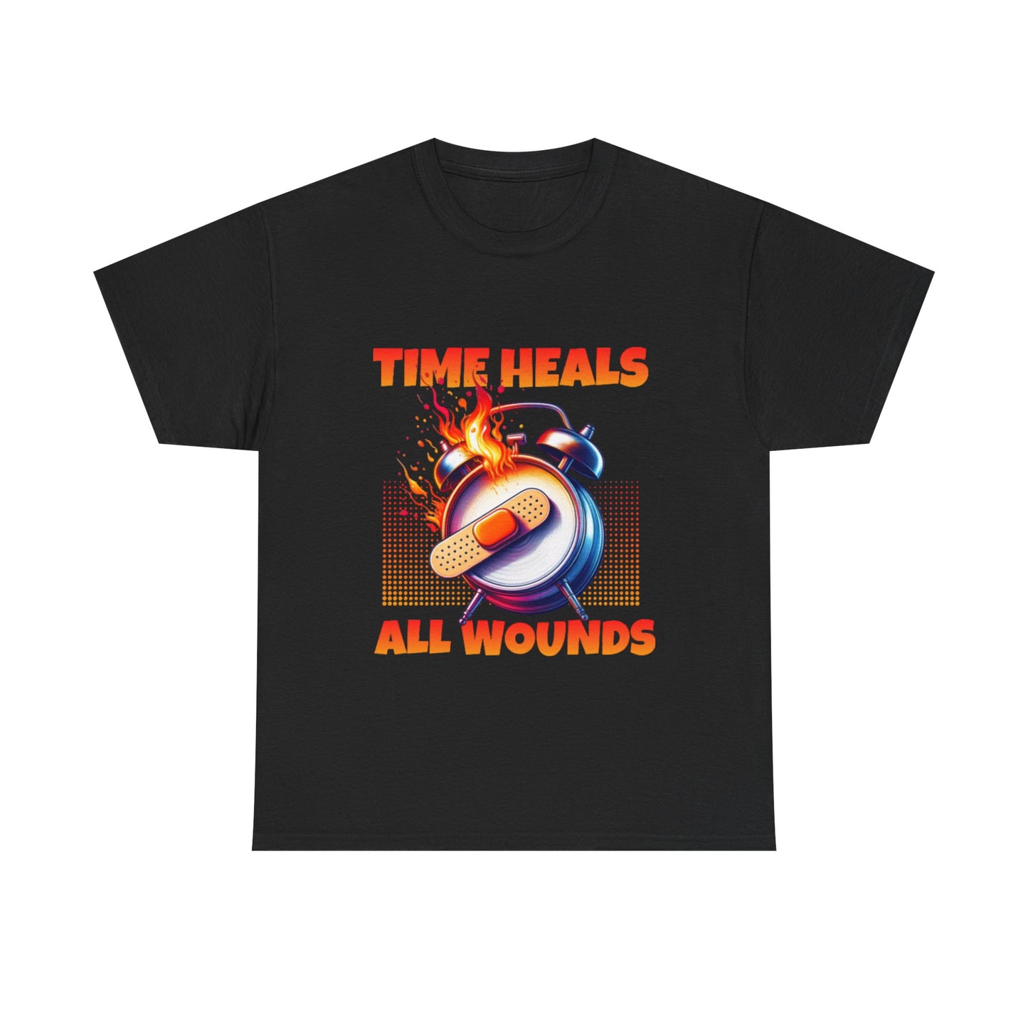 Unisex Time Heals Shirt: Orange
