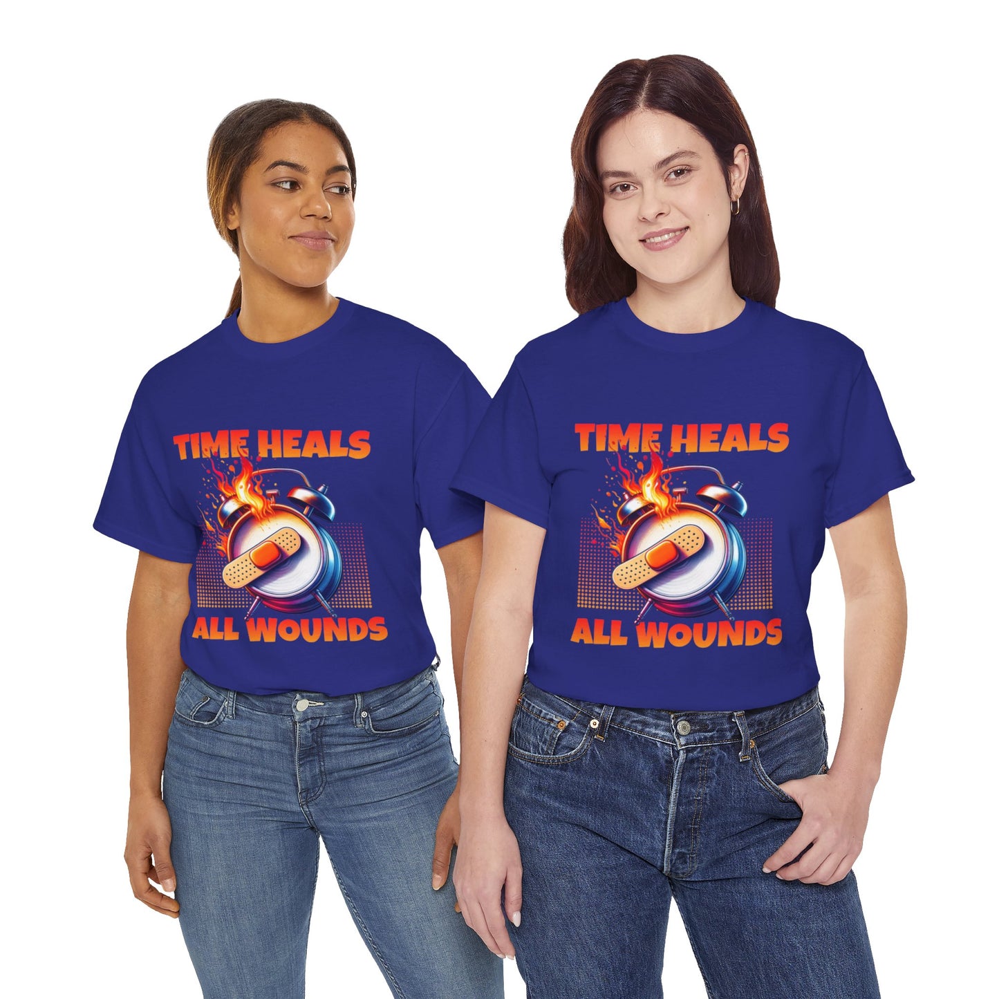 Unisex Time Heals Shirt: Orange