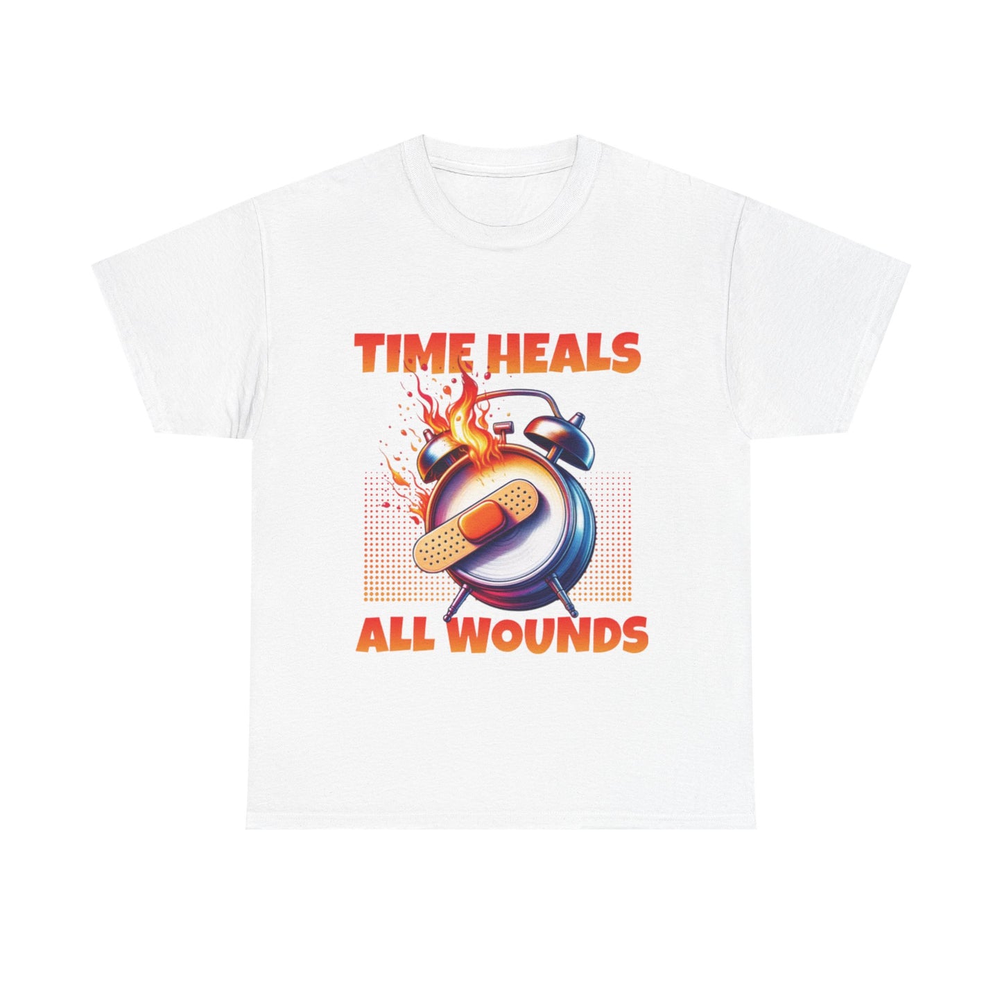 Unisex Time Heals Shirt: Orange