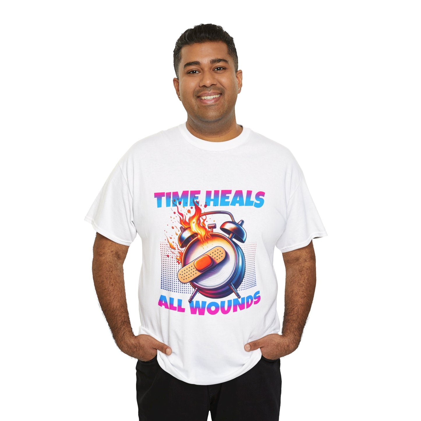 Unisex Time Heals Shirt: Pink