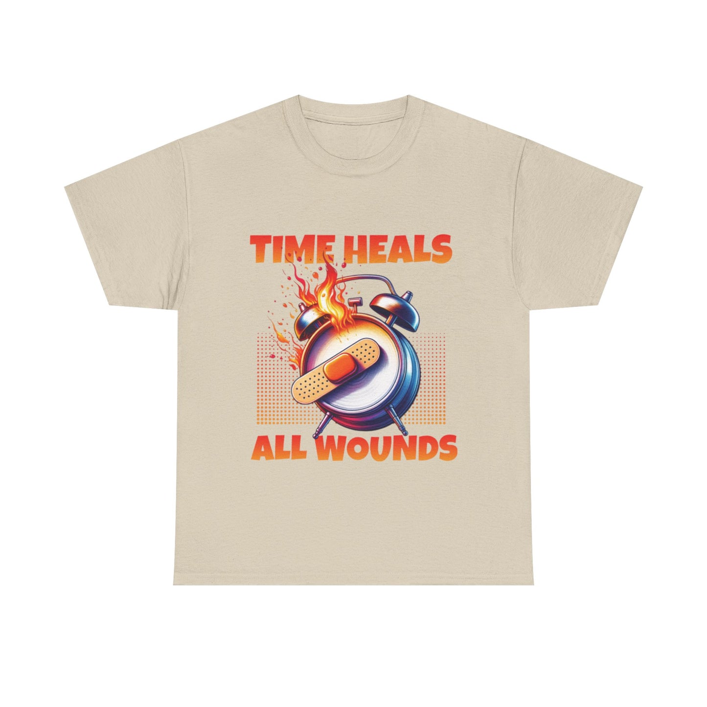 Unisex Time Heals Shirt: Orange