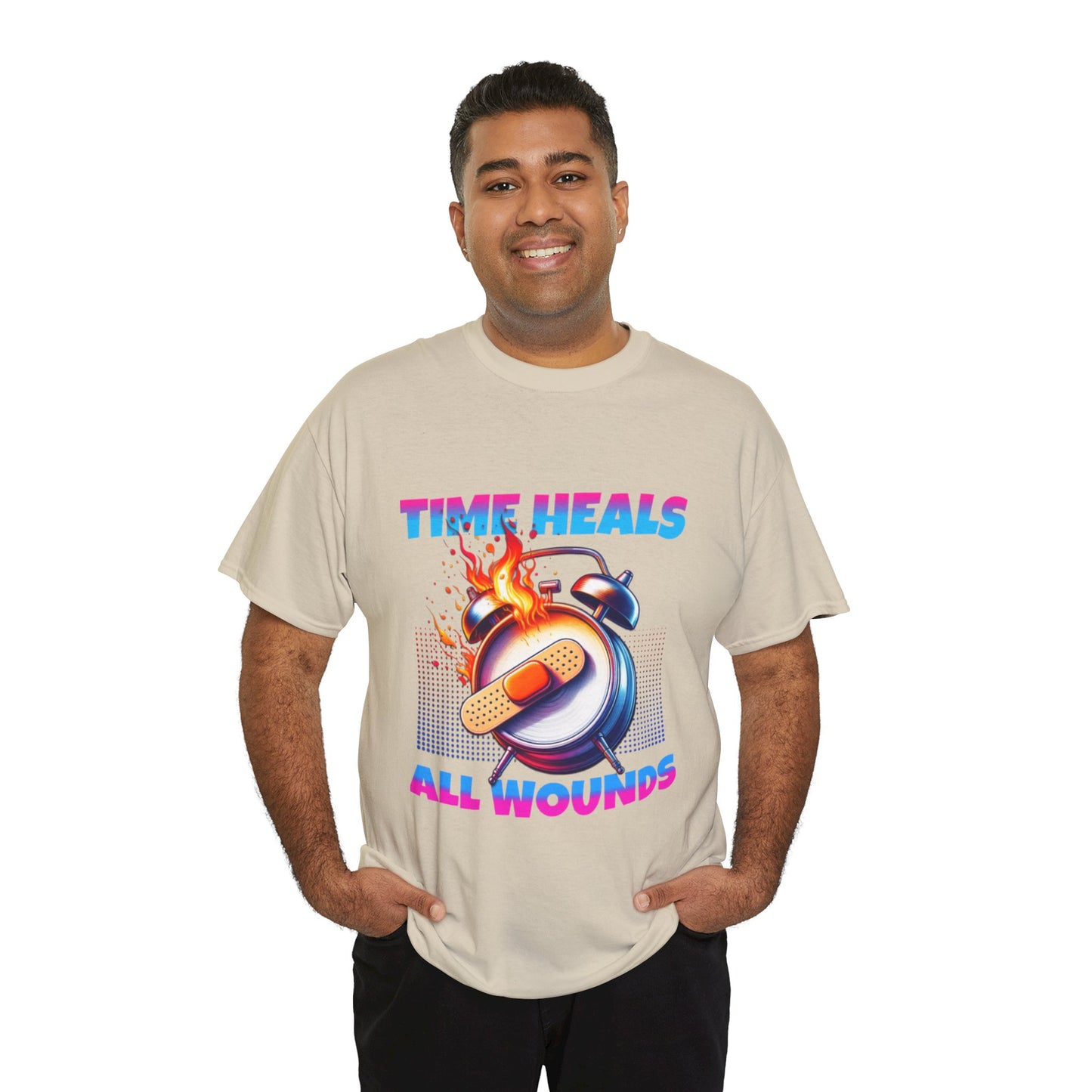 Unisex Time Heals Shirt: Pink