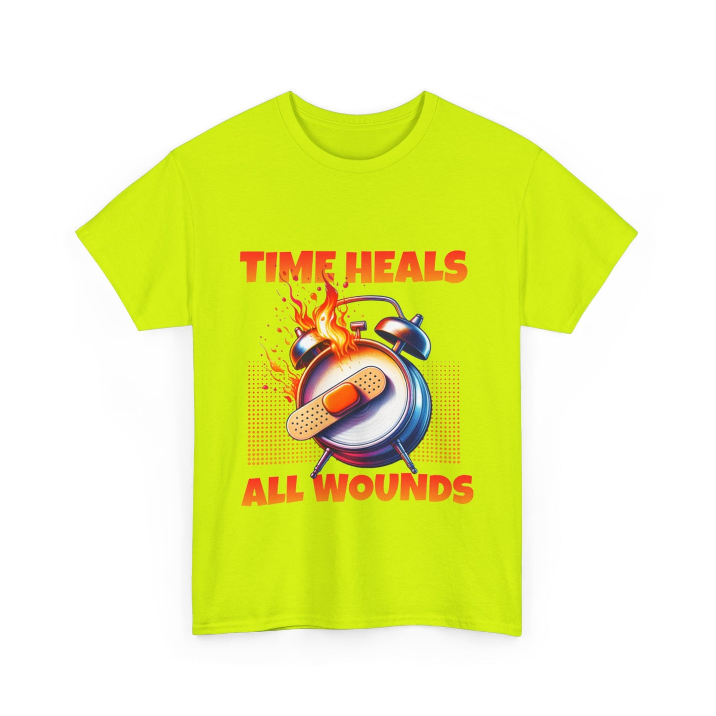 Unisex Time Heals Shirt: Orange