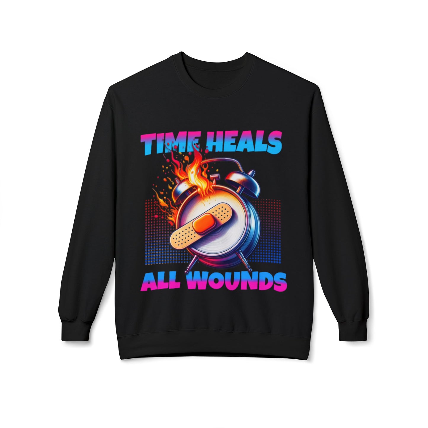 Unisex Time Heals Softstyle Sweatshirt: Pink