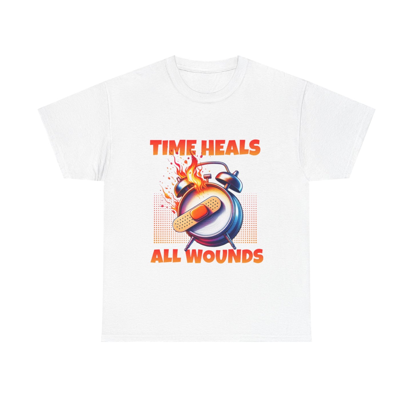 Unisex Time Heals Shirt: Orange