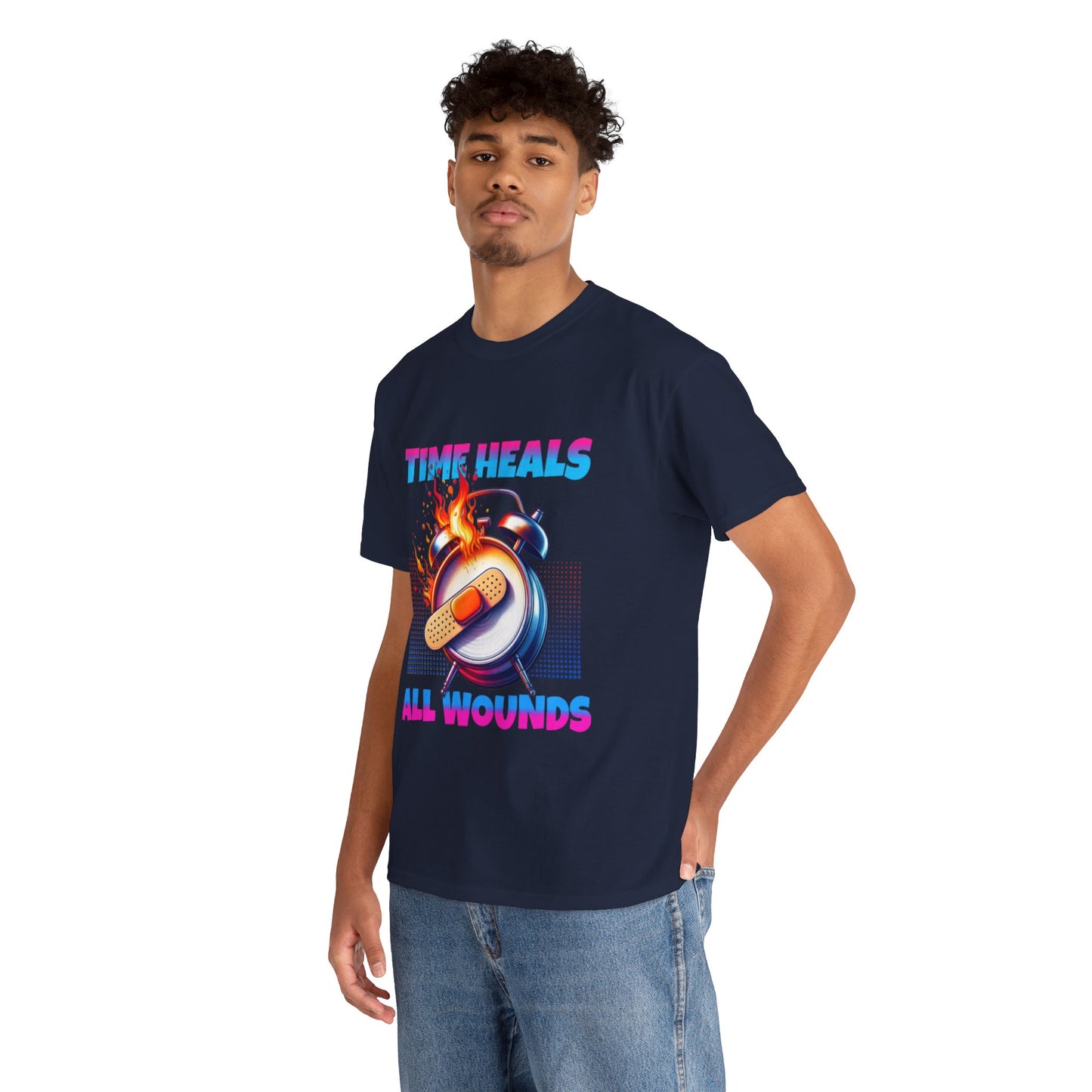 Unisex Time Heals Shirt: Pink