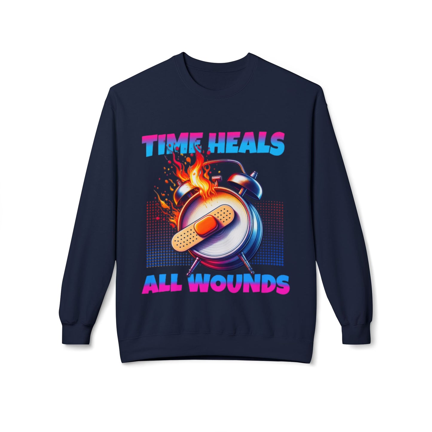 Unisex Time Heals Softstyle Sweatshirt: Pink