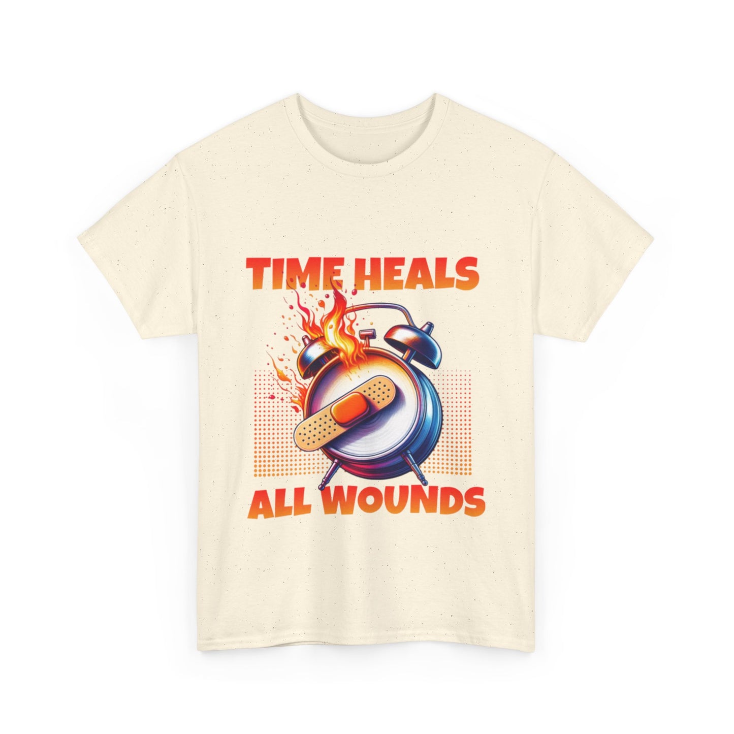 Unisex Time Heals Shirt: Orange
