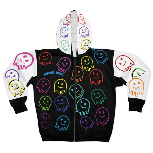 Colorful Ghosts Unisex Hoodie - Fun & Playful Streetwear