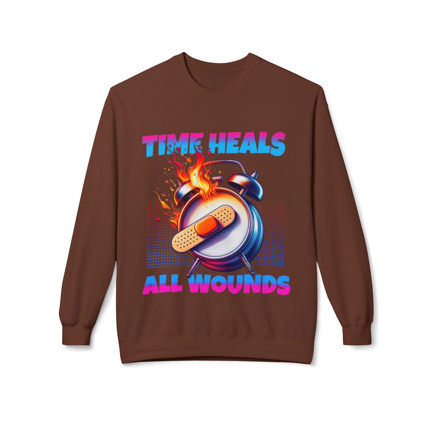 Unisex Time Heals Softstyle Sweatshirt: Pink