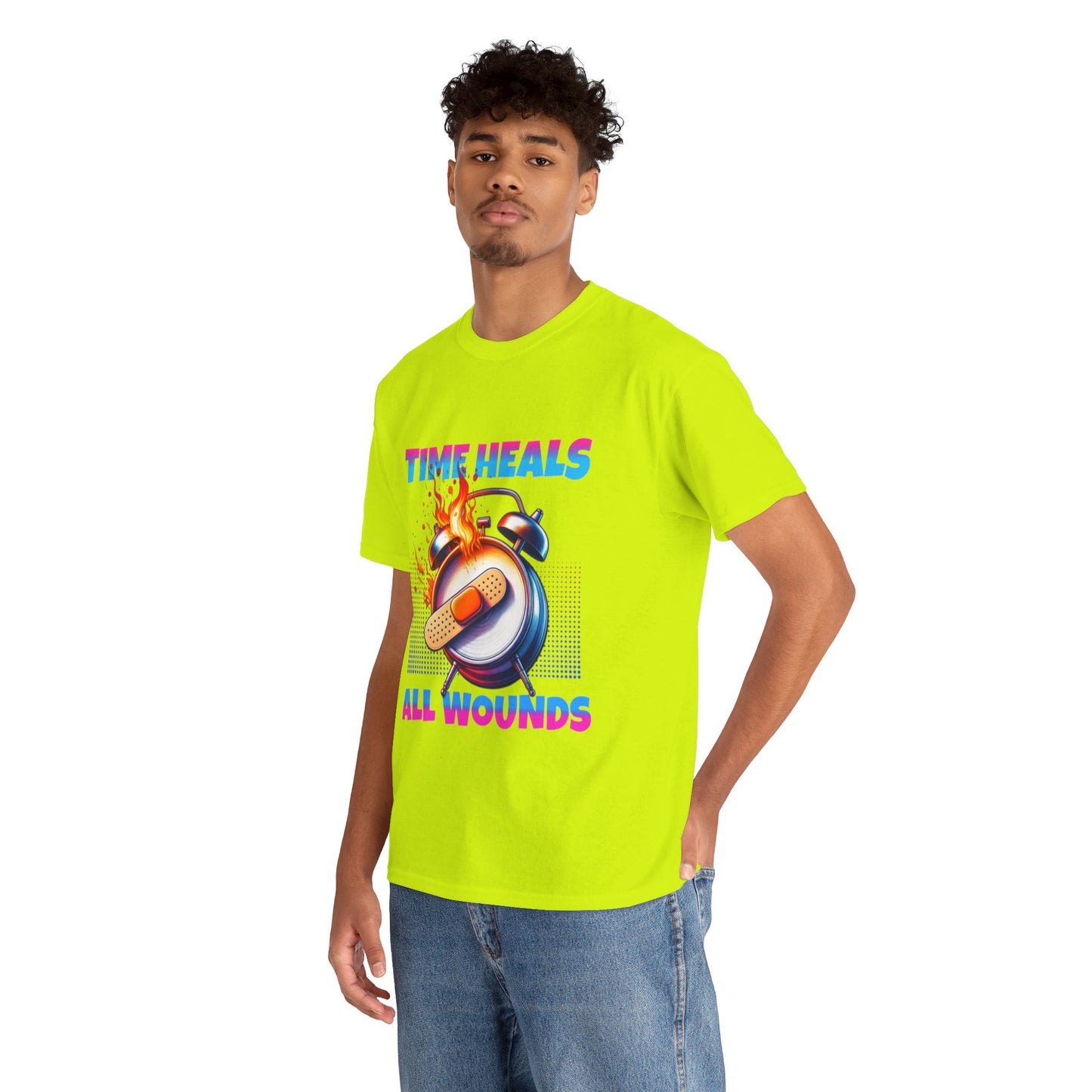 Unisex Time Heals Shirt: Pink