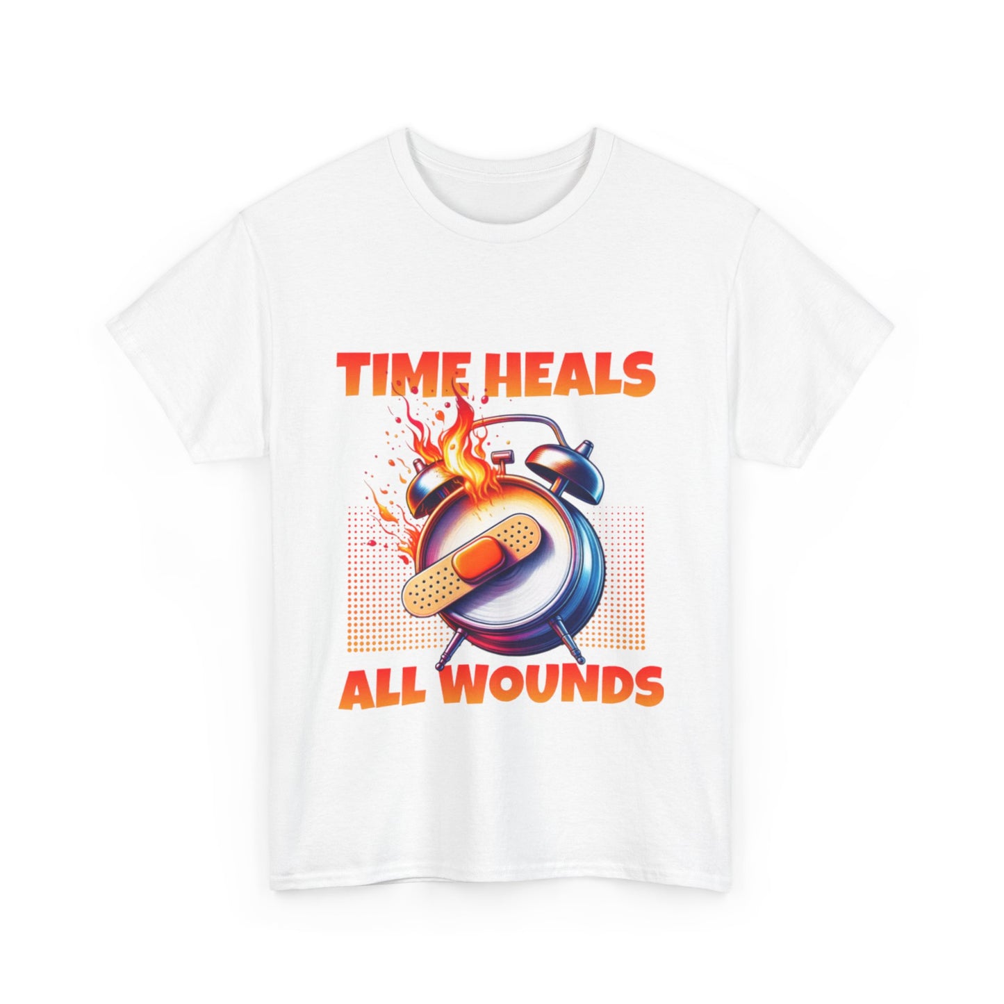 Unisex Time Heals Shirt: Orange