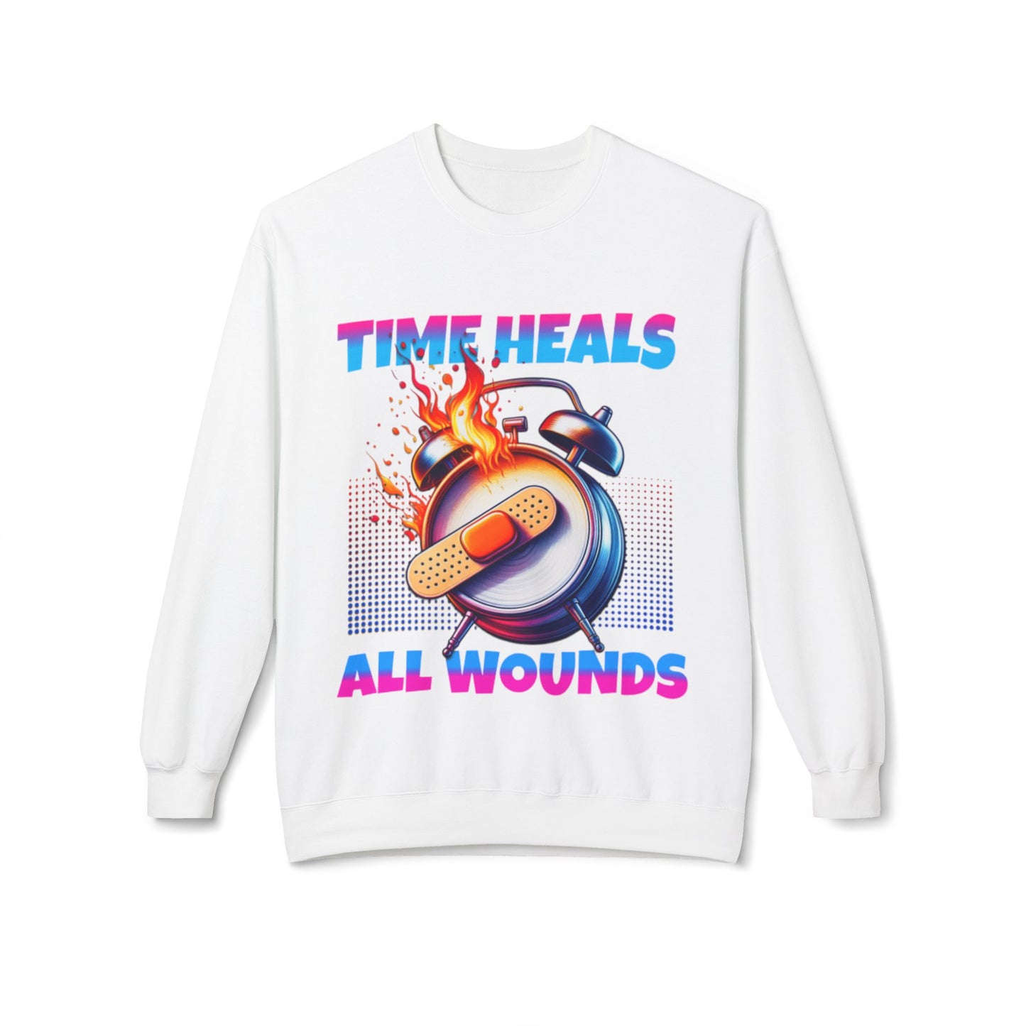 Unisex Time Heals Softstyle Sweatshirt: Pink