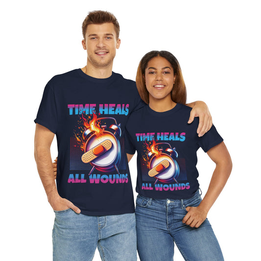 Unisex Time Heals Shirt: Pink