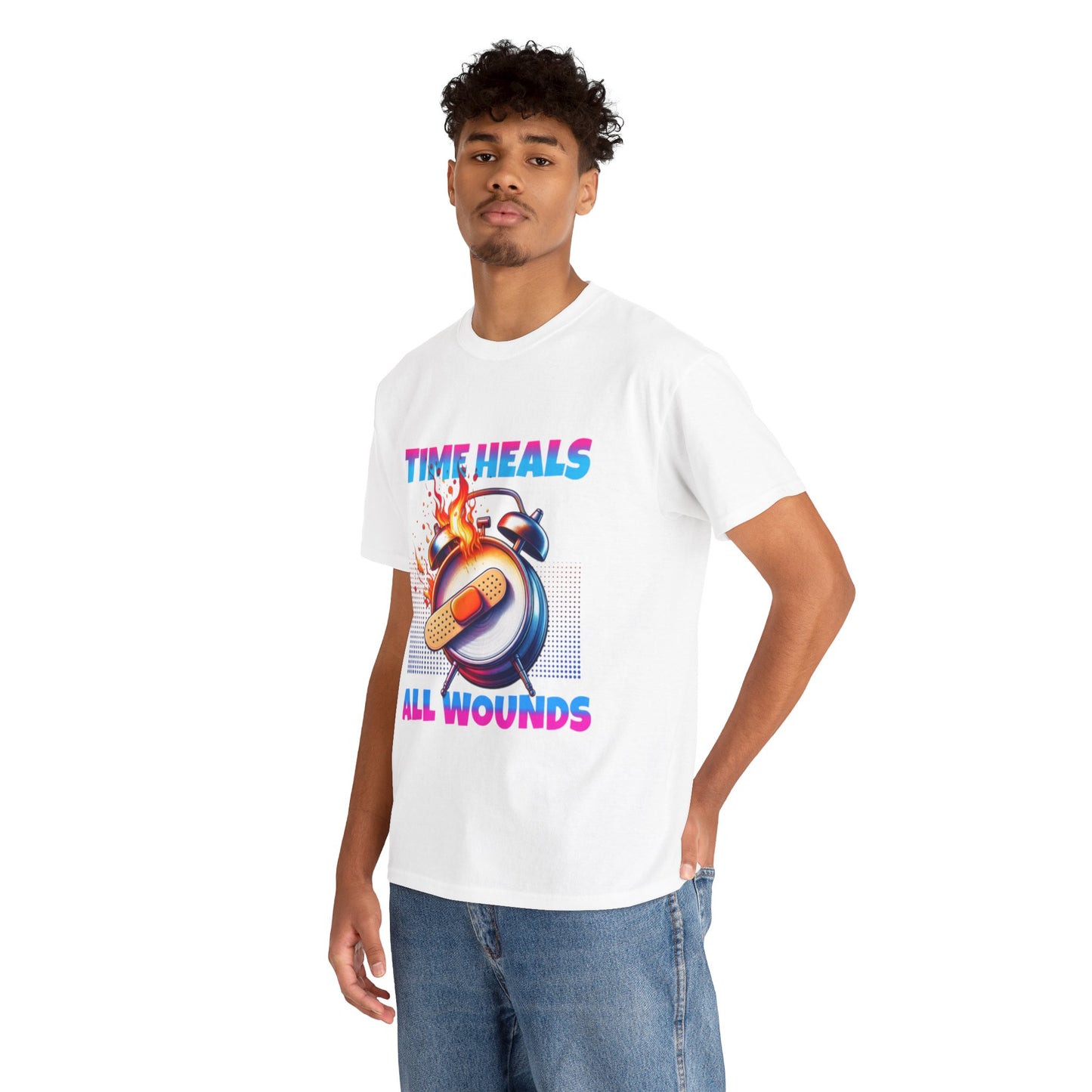 Unisex Time Heals Shirt: Pink