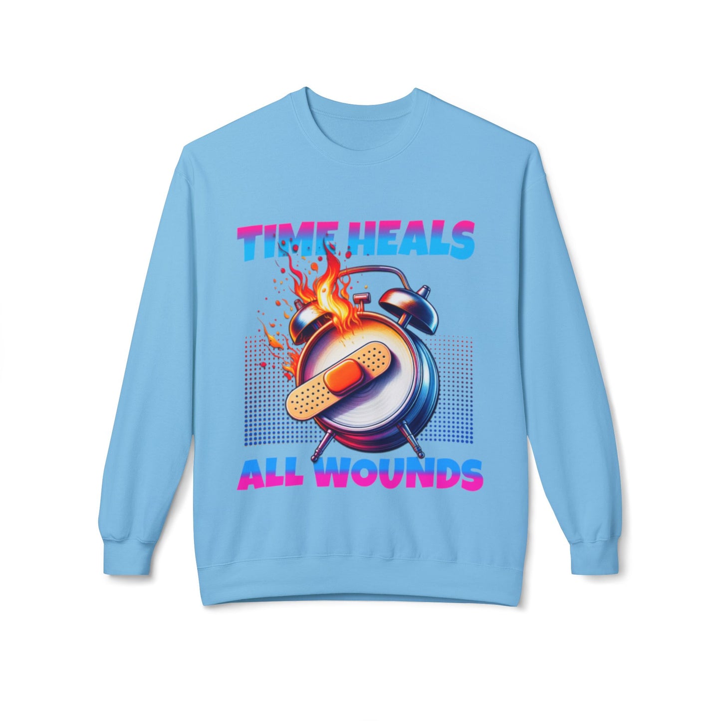 Unisex Time Heals Softstyle Sweatshirt: Pink