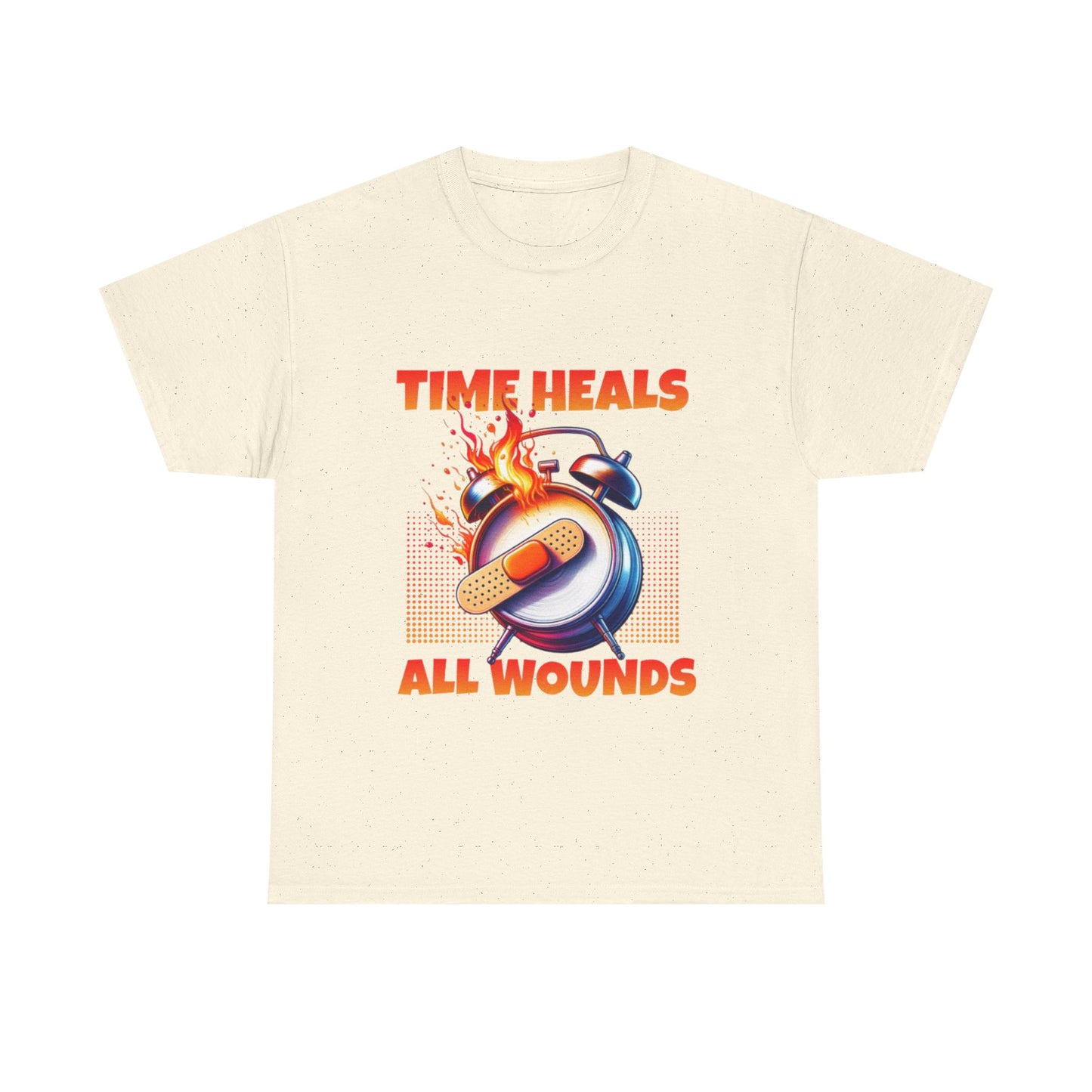 Unisex Time Heals Shirt: Orange