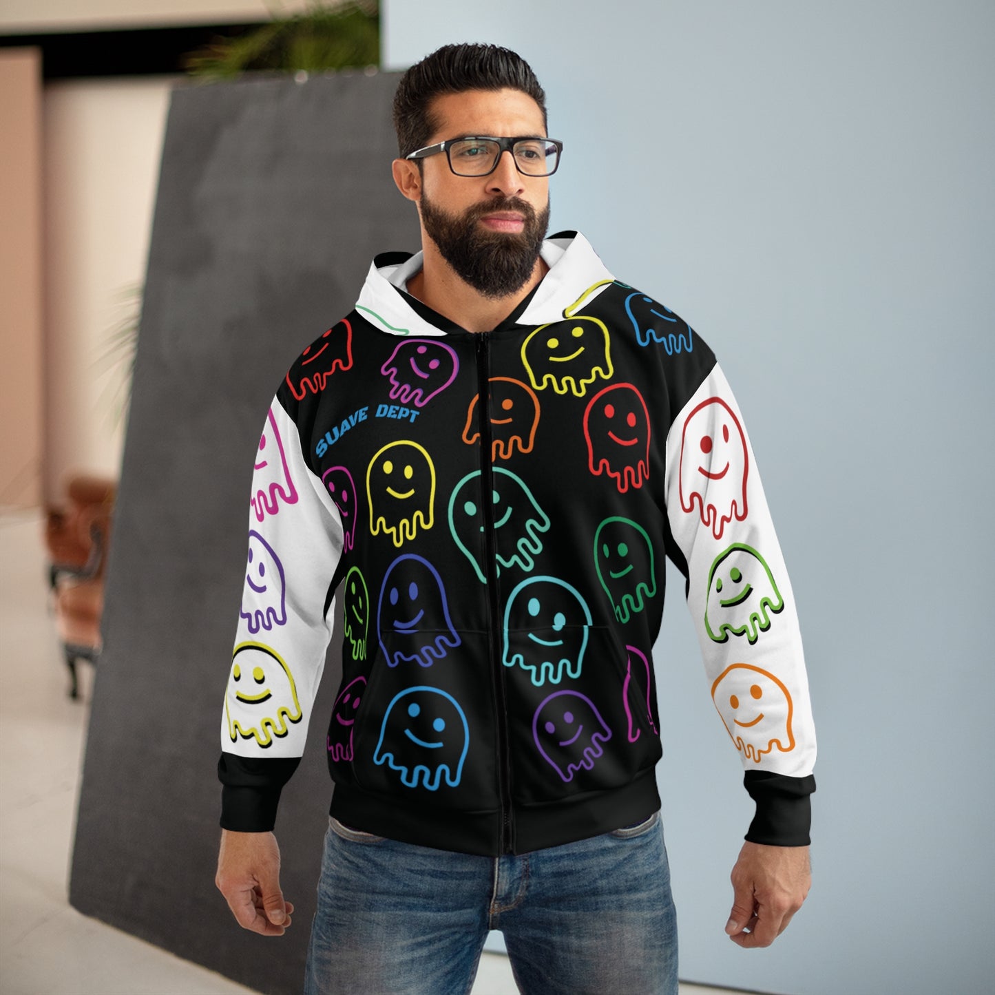 Colorful Ghosts Unisex Hoodie - Fun & Playful Streetwear